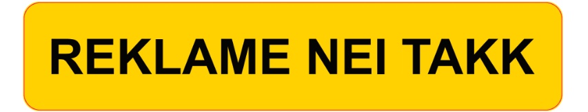 Sticker - Ingen Reklame Takk