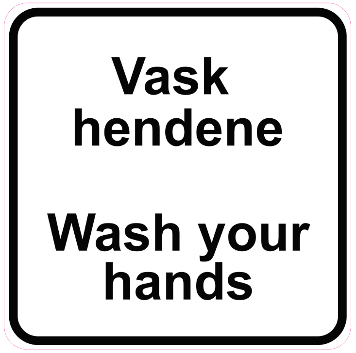 Klistremerke - Vask hendene