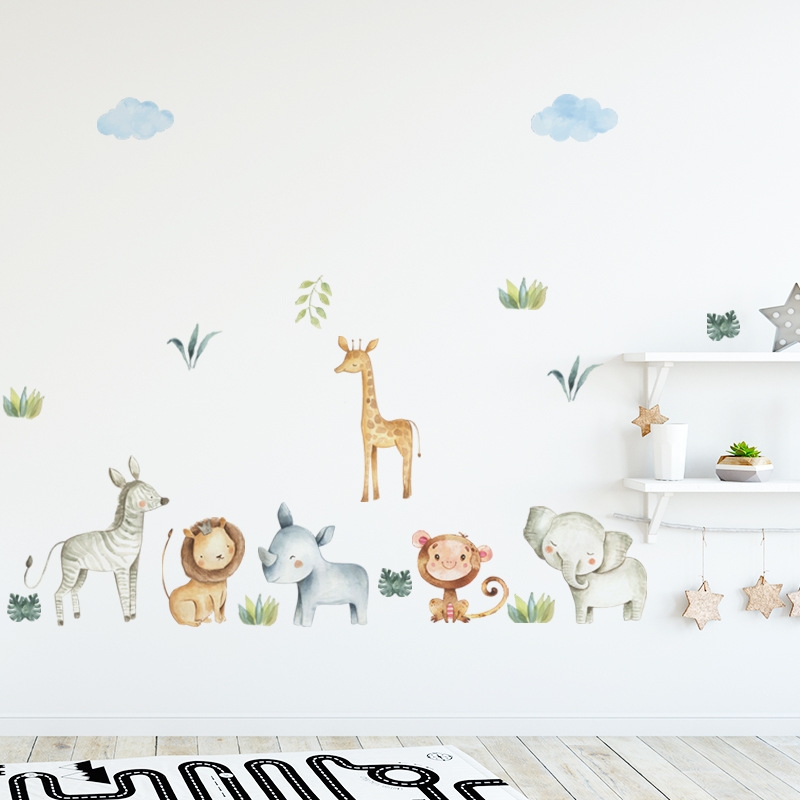 Wallstickers  -Akvarell safari