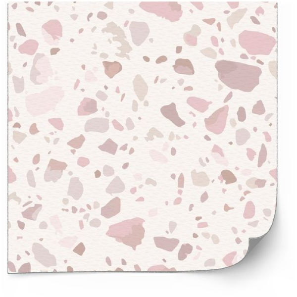 Selvklebende fliser - Rosa og beige Terrazzo-dekaler / 24 stk