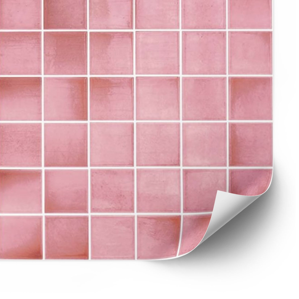 Selvklebende fliser - Rosa / 02 / 24 stk