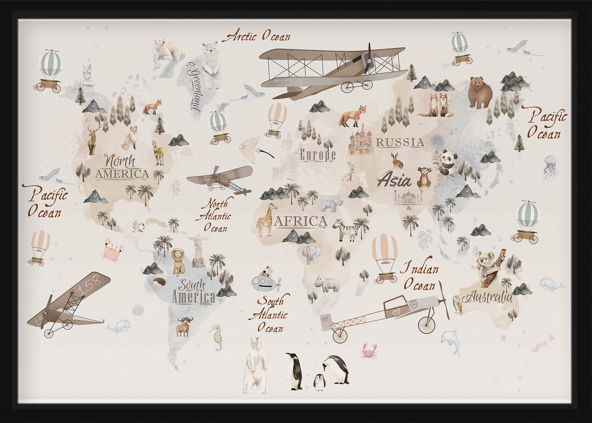 Plakat - Verdenskart