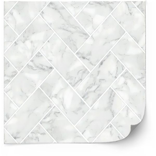 Fliser Sticker - Marmor Peel and Stick Flis / Hvit / 24 stk