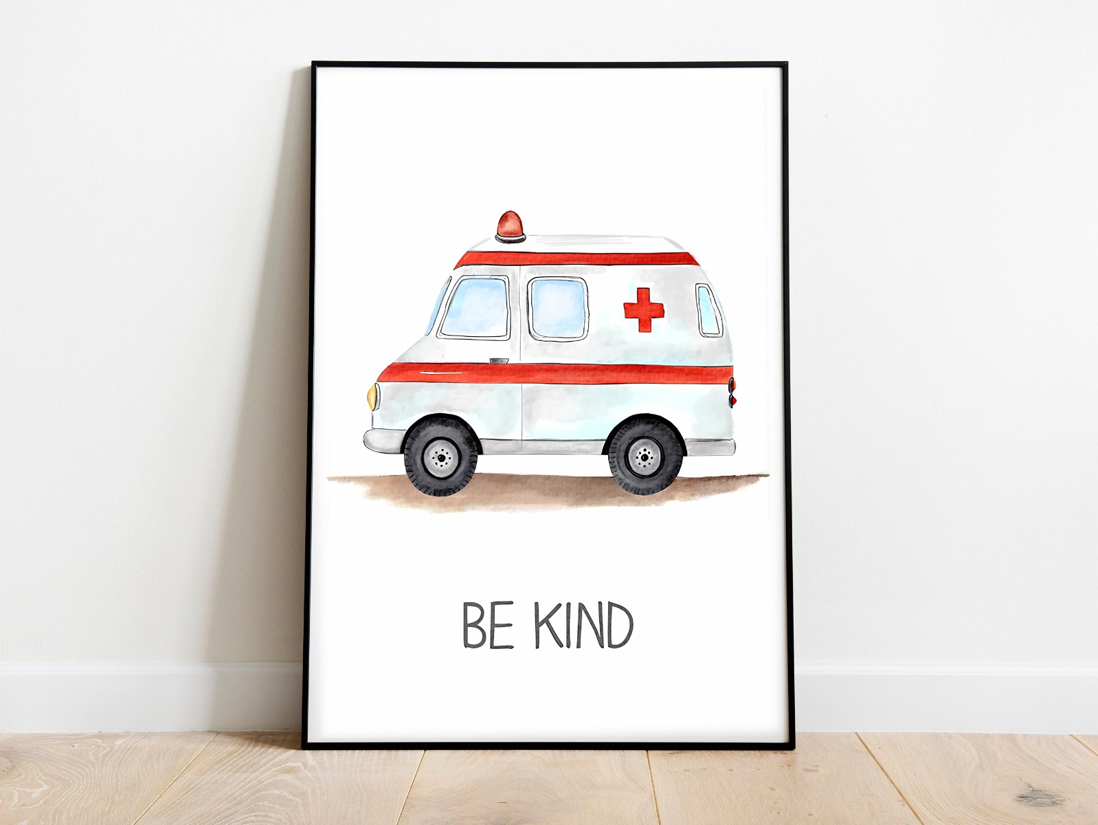 Plakat – Kjøretøy / Ambulanse / Be Kind
