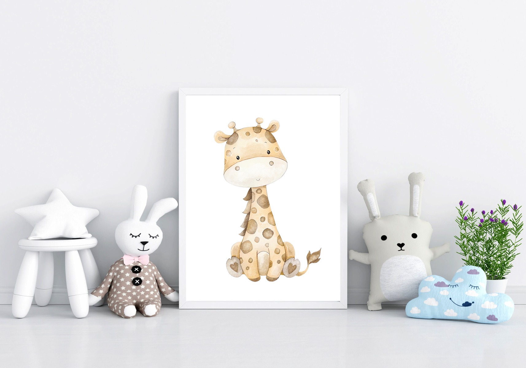 Plakat – Giraff / Brun