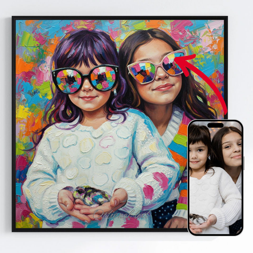 Personalisert Plakat – Pop Art - Kvadratisk AI Plakat