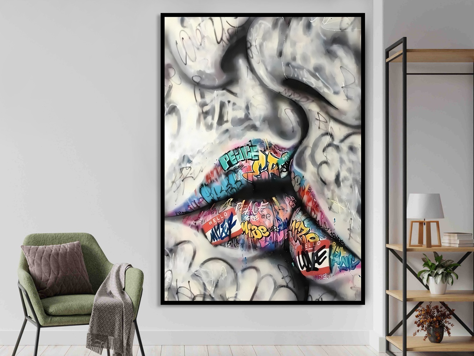 Plakat - Gate Graffiti Kiss / Lepper