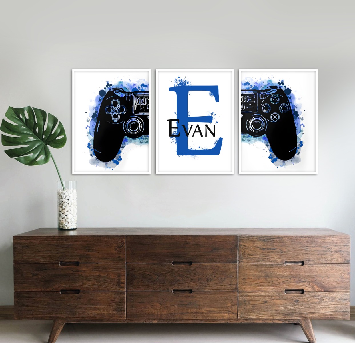 Plakat – Gaming / Velg Farge / Sett med 3