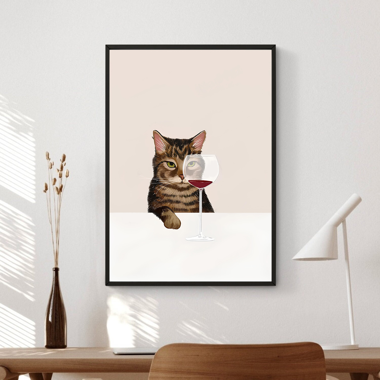 Plakat - Brun og svart katt