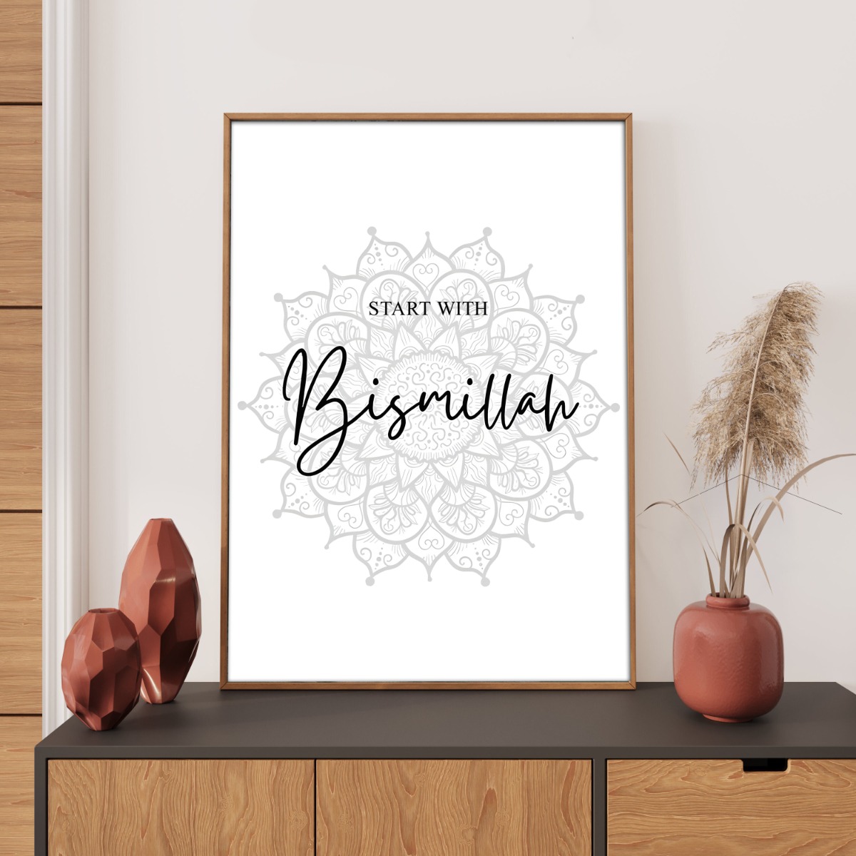 Plakat – START WITH Bismillah / blomst