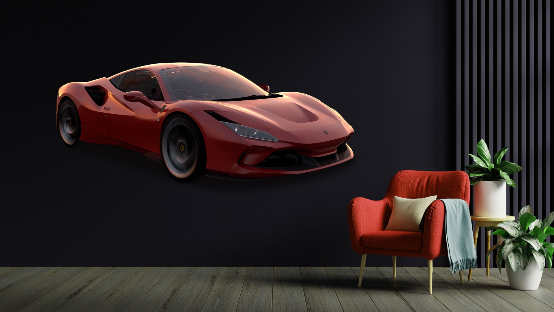Veggklistremerke – Ferrari / Rød / 02