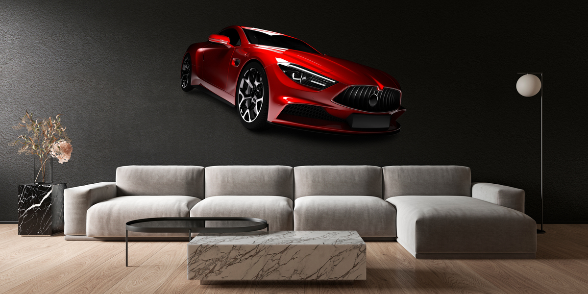 Veggklistremerke – Mercedes / Rød