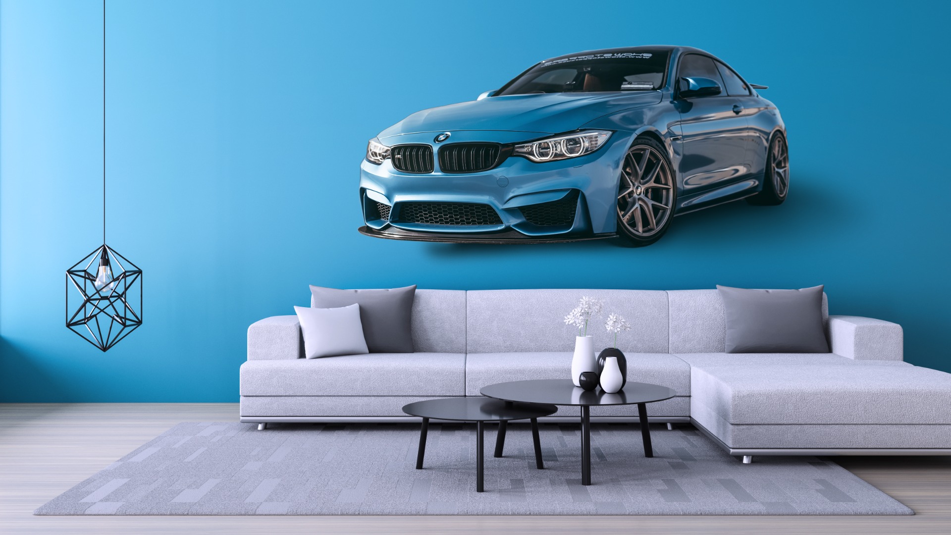 Veggklistremerke – BMW / Blå