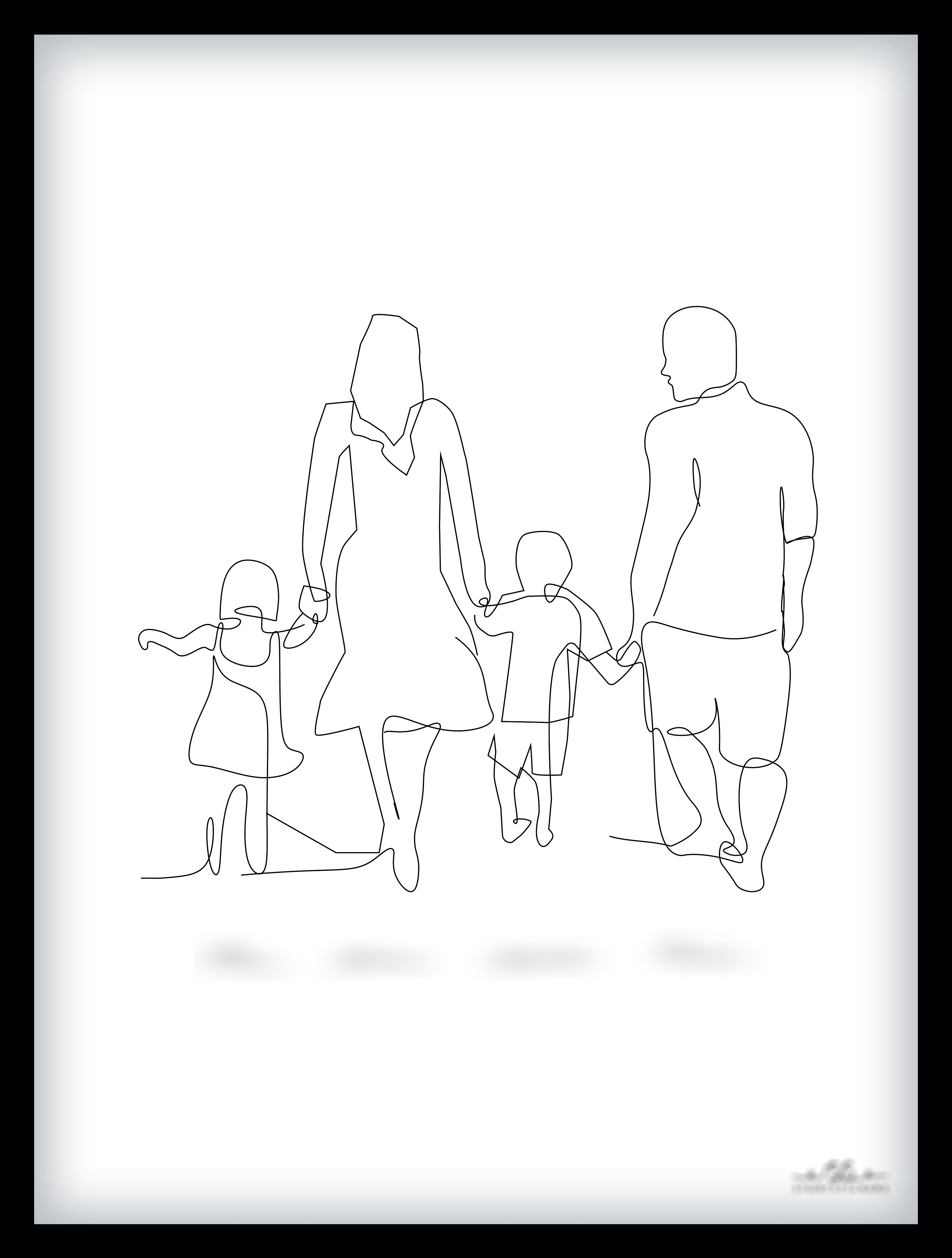 Plakat - Familie / To barn / Sønn og Datter