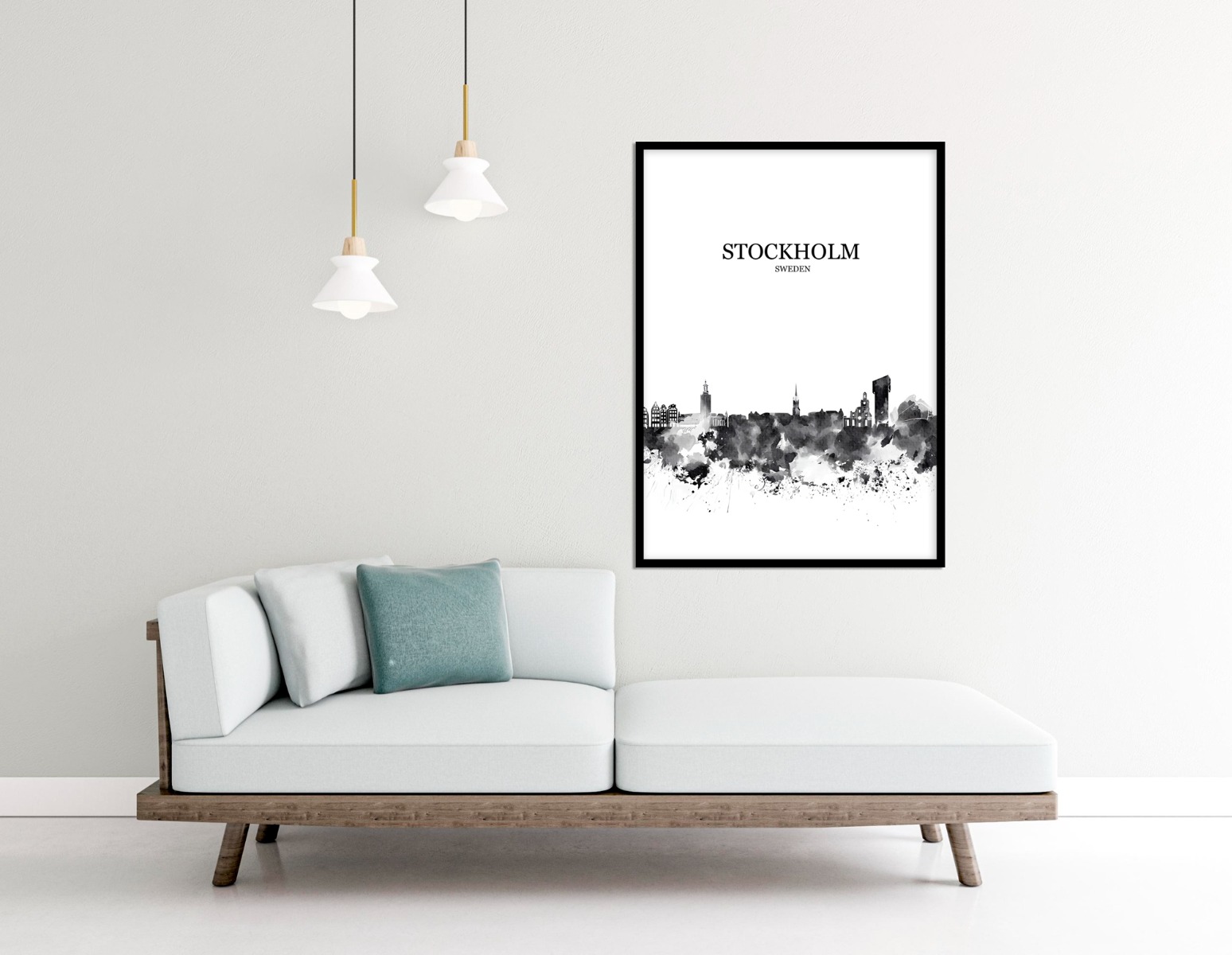 Plakat - B&W Stockholm 1 / Flatpakket