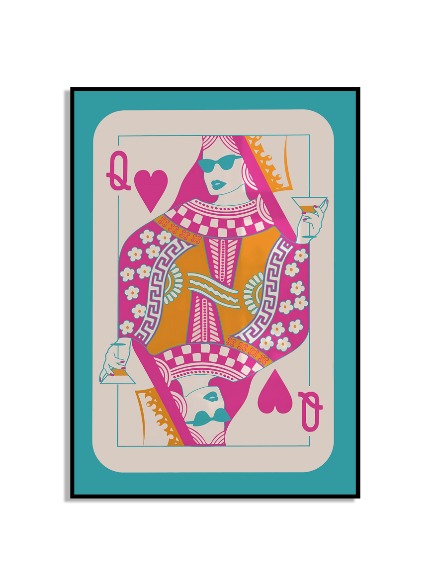 Queen of Hearts Spillkortplakat