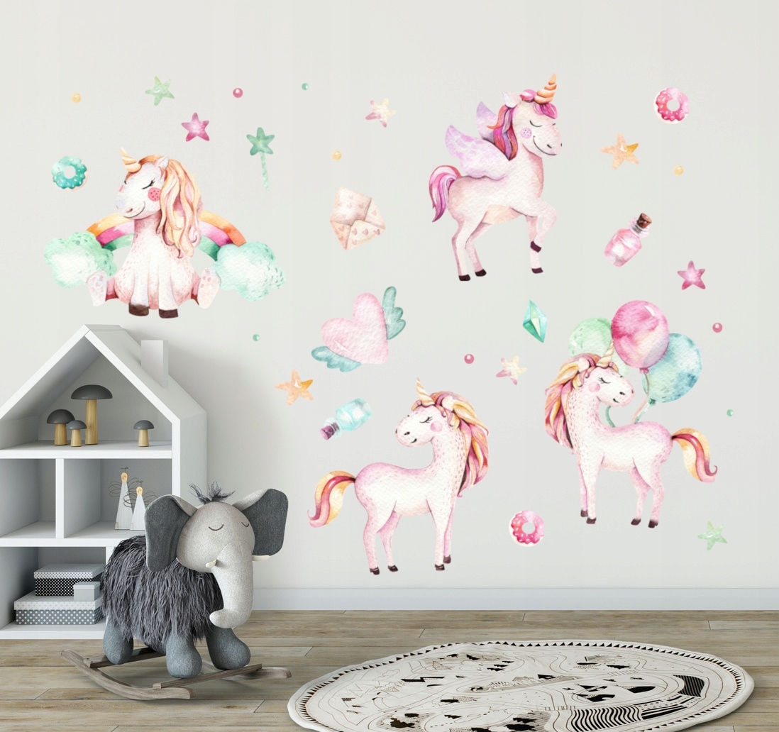 Veggklistremerke - Enhjørninger