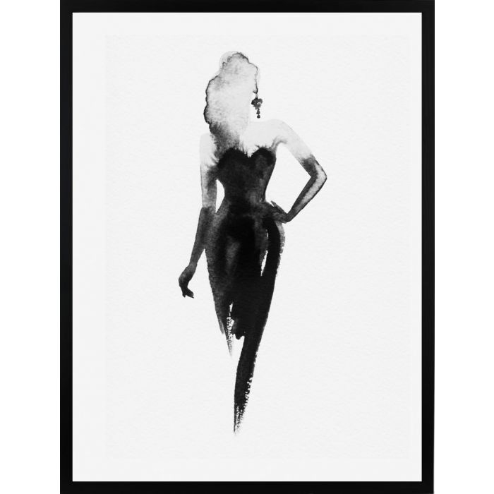 Plakat - B&W Little Black Dress / Flatpakket