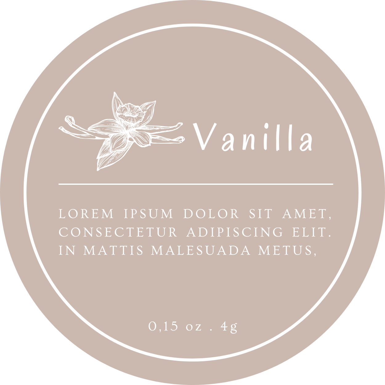 Sirkel Etikett - Personlig Klistremerke - Minimalistisk Botanisk