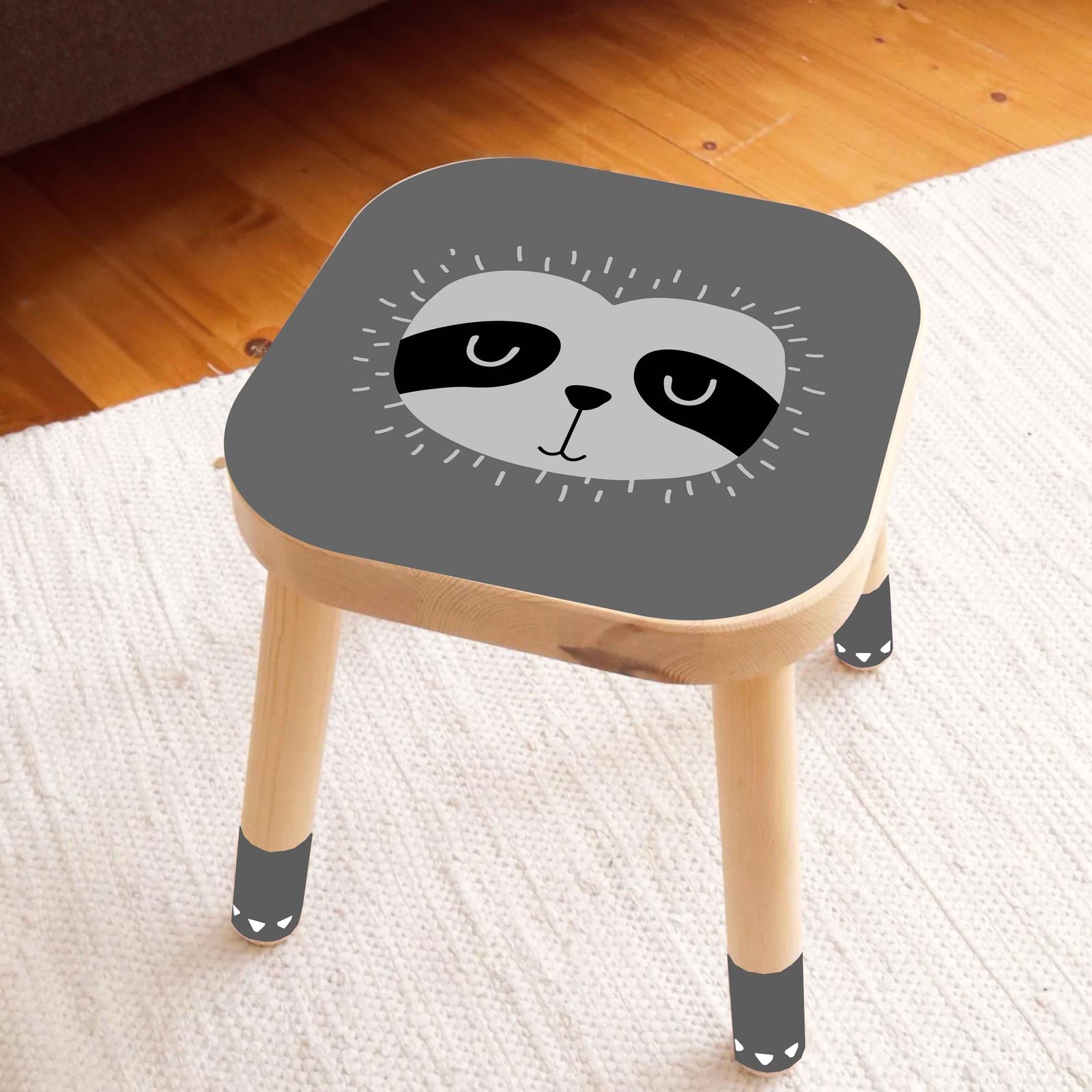 Selvklebende Sticker – Flisat Krakkemerkelapp / Dovendyrdesign
