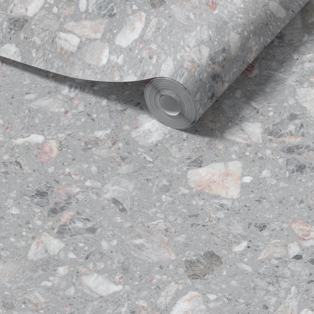 Terrazzo grå kontaktpapir