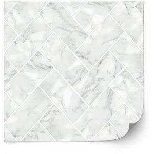 Fliser Sticker - Marmor Peel and Stick Flis / Hvit / 24 stk