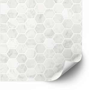 Fliser Sticker - Hexagon Peel and Stick Tile / Hvit / 24 stk