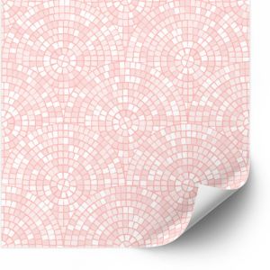 Fliser Sticker - Blek Rosa / Peel and Stick Tile / 24 stk