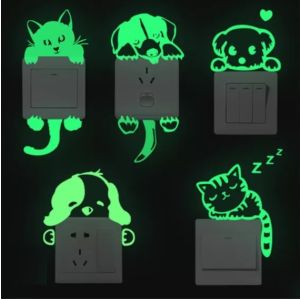 Switch-klistremerke - Katter og hunder / Lyser i mørket