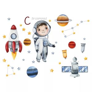 Veggklistremerke - C for Cosmonaut