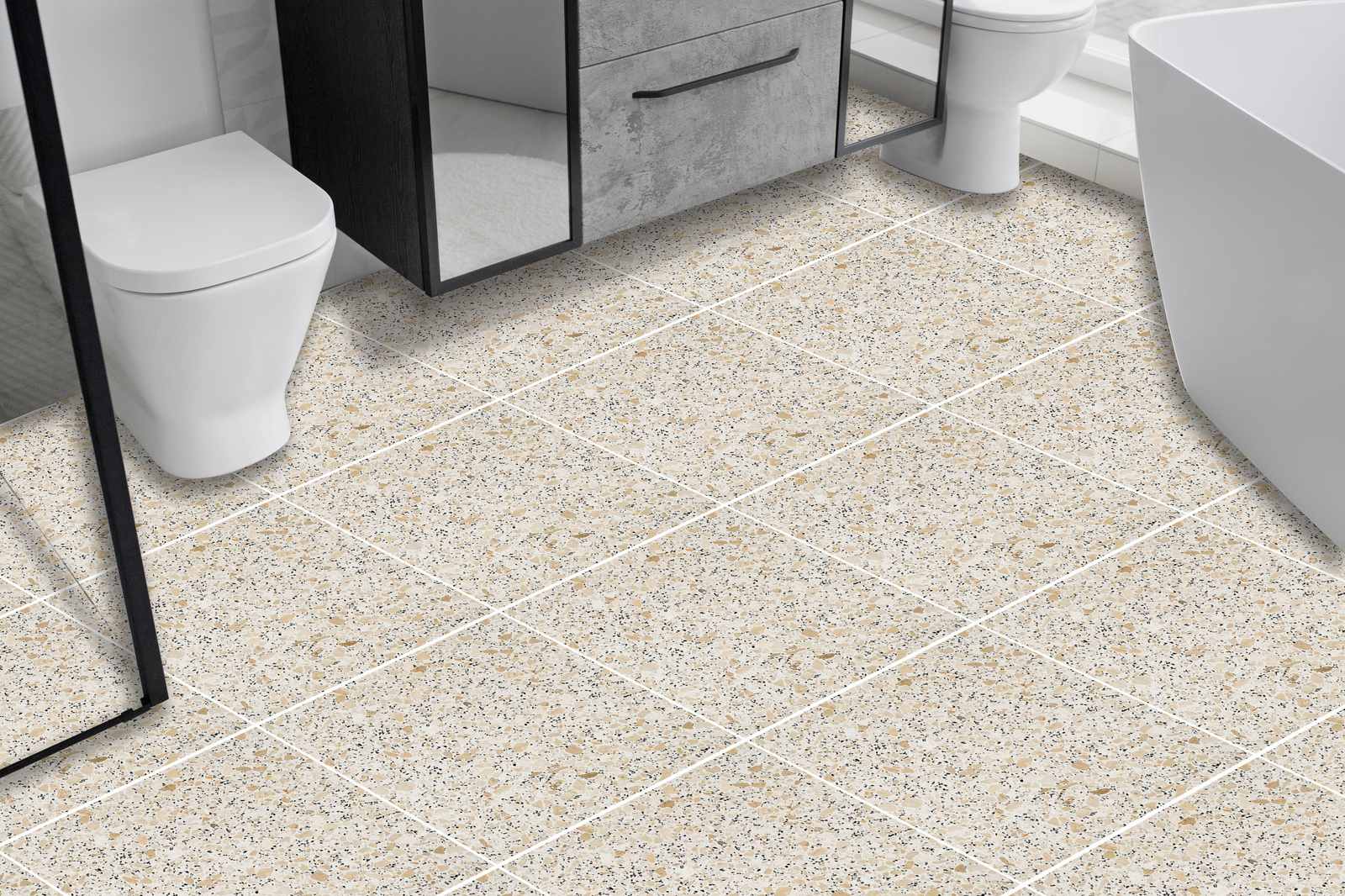 Elegante Terrazzo Gulvfliser - 24 stk