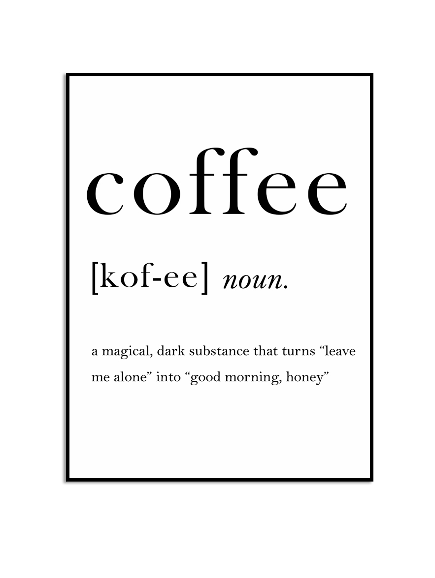 Plakat - Kaffedefinisjon