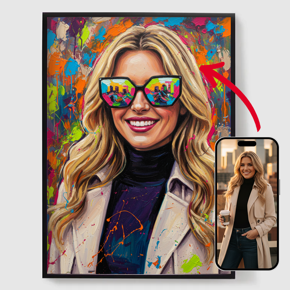 Personalisert Plakat - Pop Art Portrett – AI Plakat