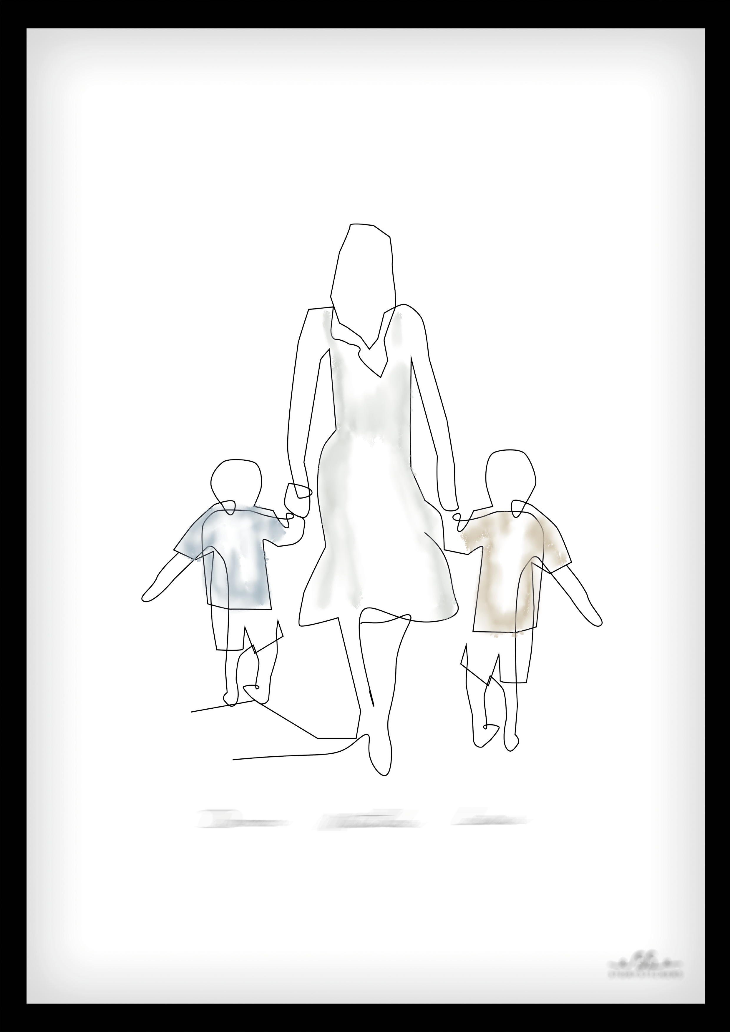 POSTER - Mor og to barn