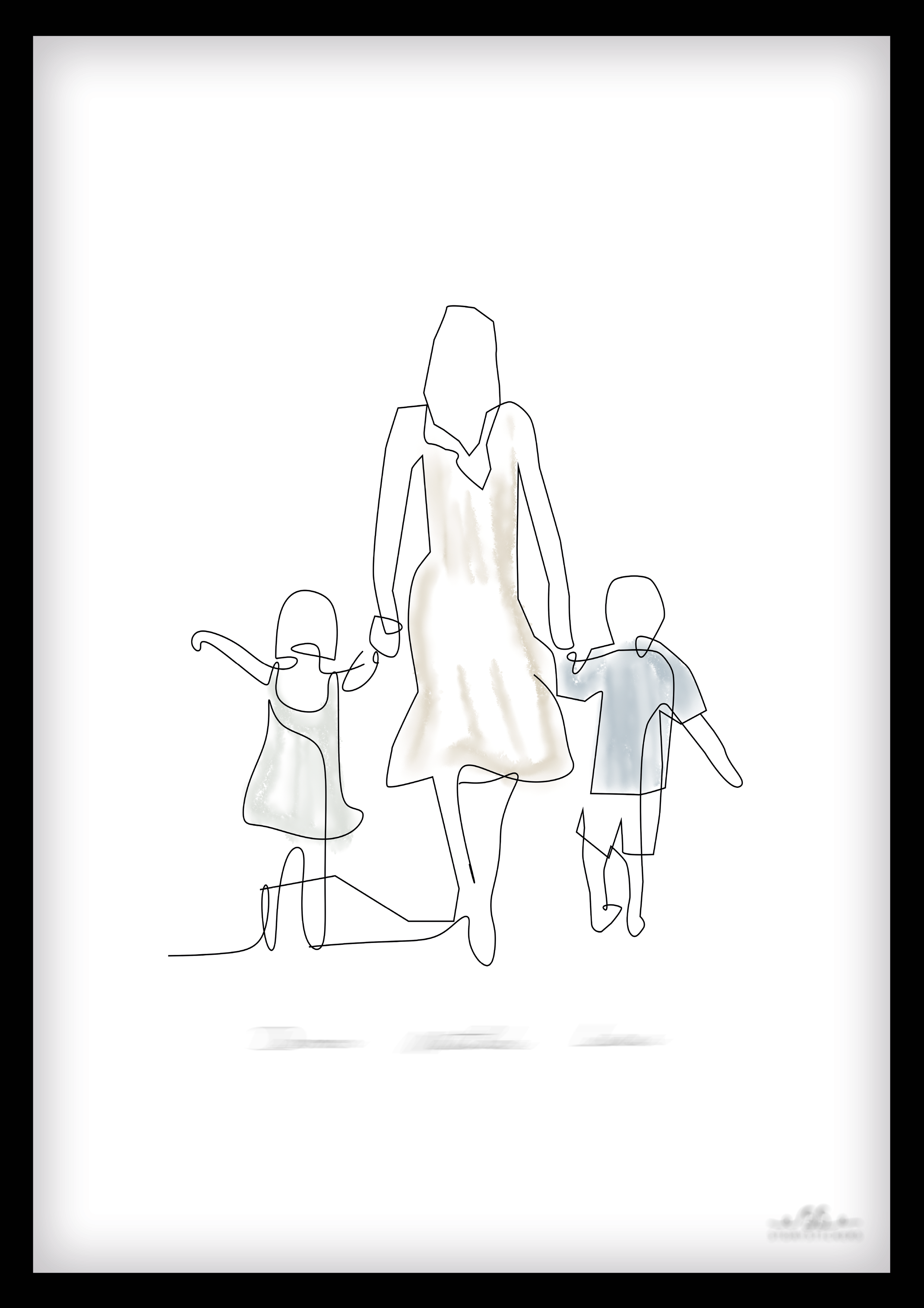 POSTER - Mor og to barn