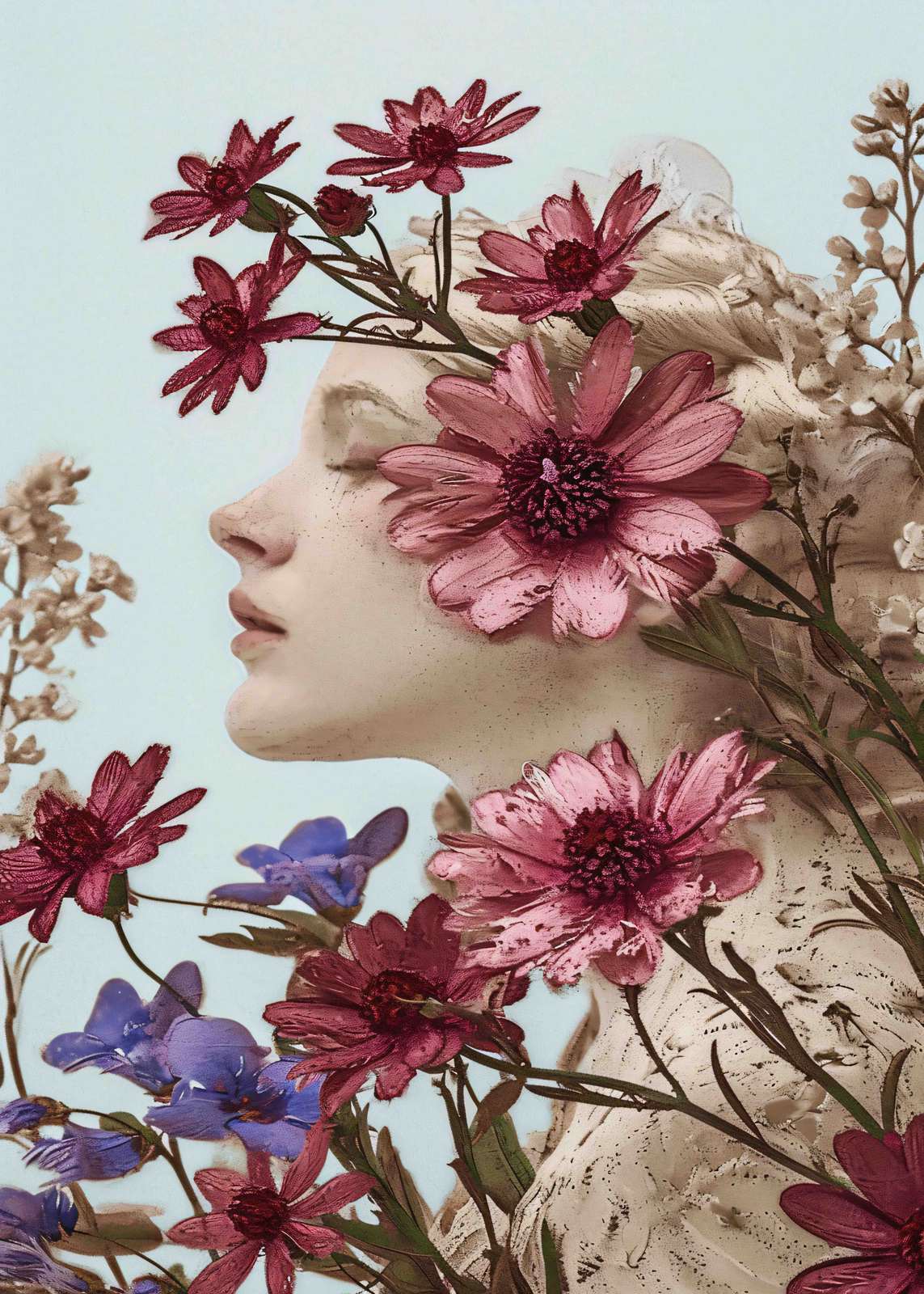 Plakat - Blomstrete Portrett