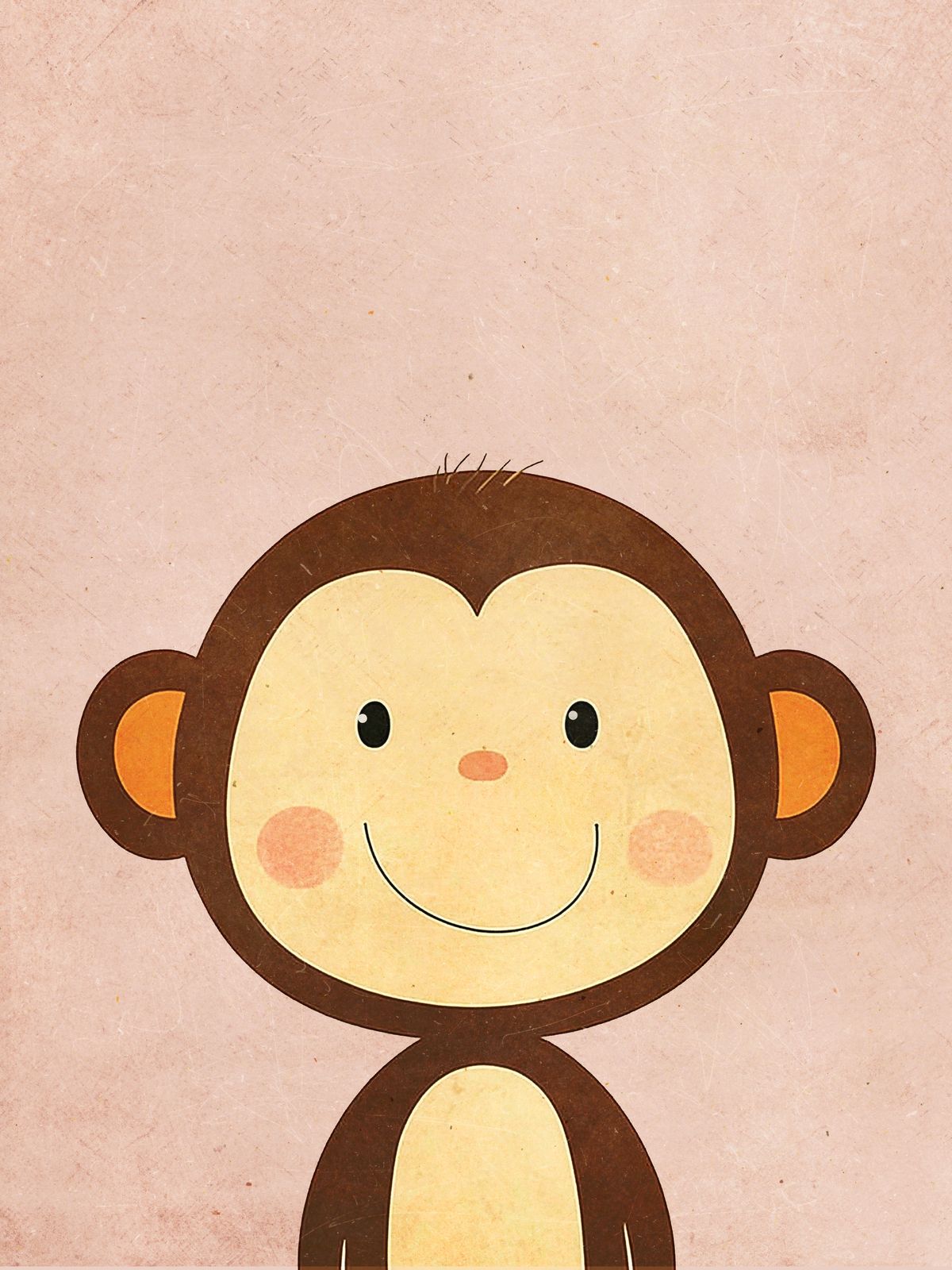 Plakat - Smilende Ape