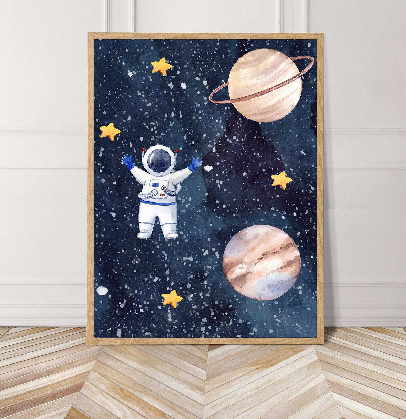 Astronaut i rommet plakat