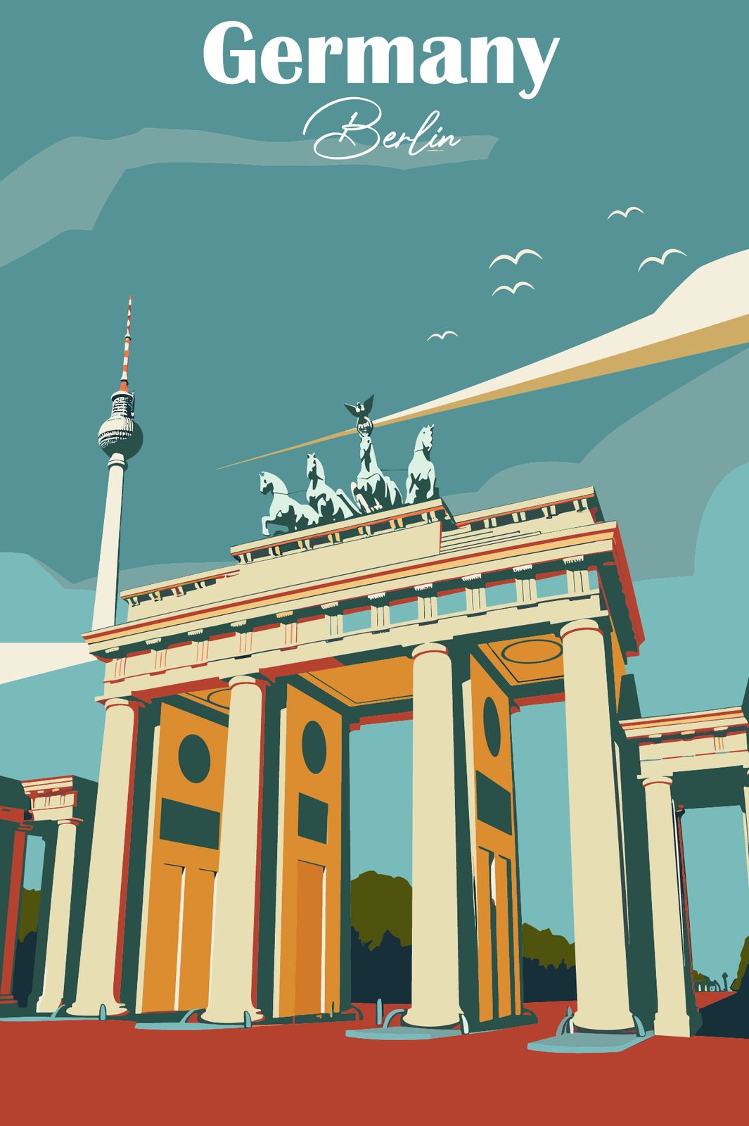 Plakat - Brandenburger Tor Berlin