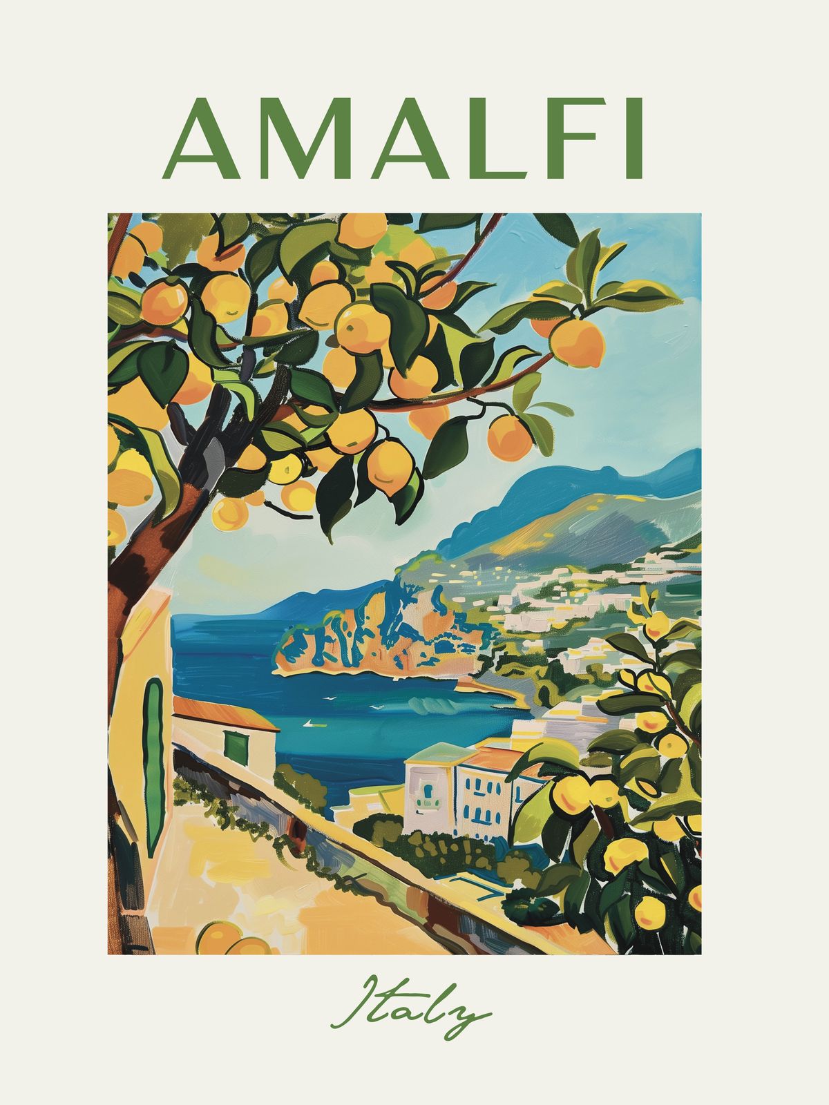 Plakat - Amalfi-kysten Sitronvisning