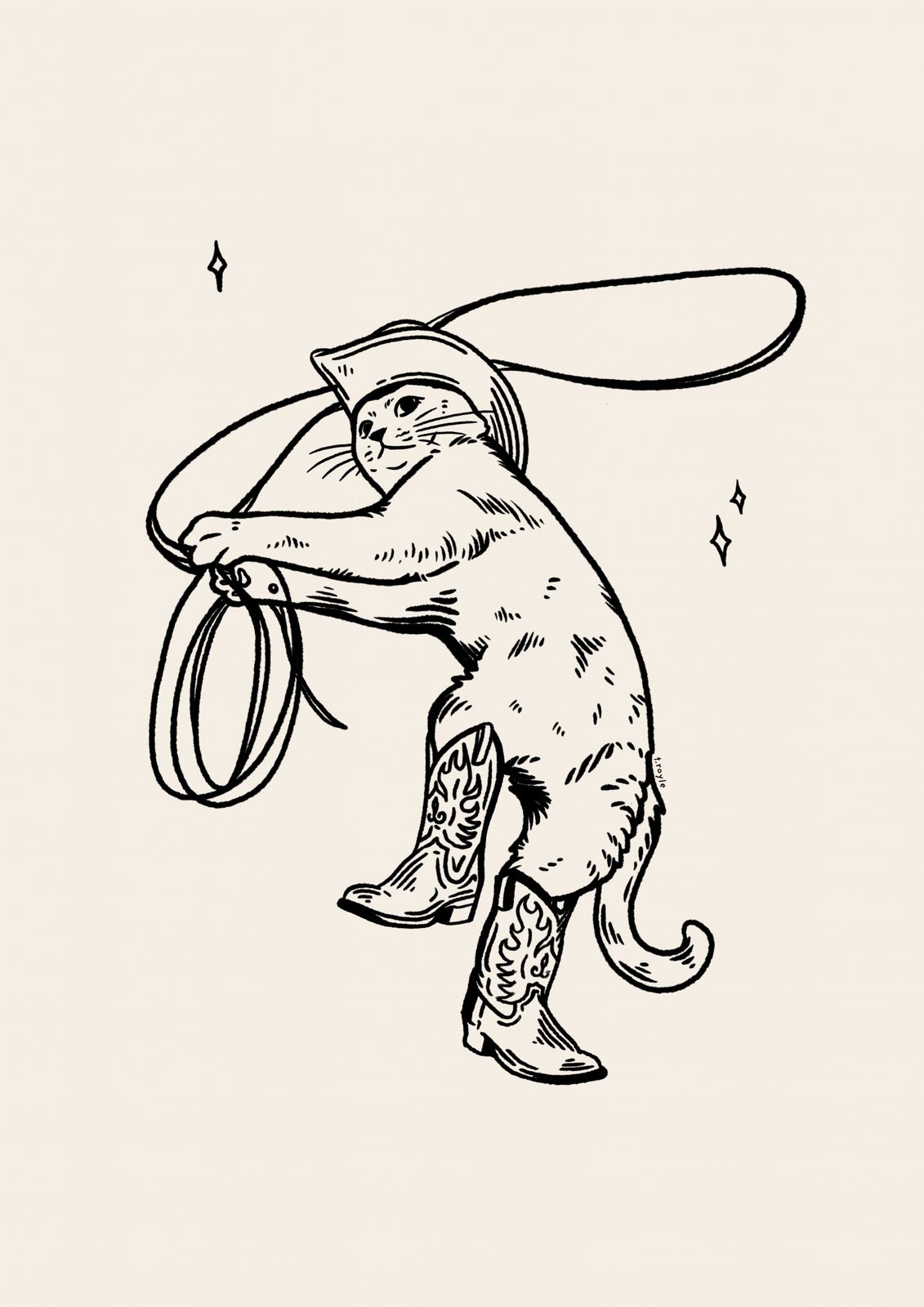 Plakat - Cowboy Katt