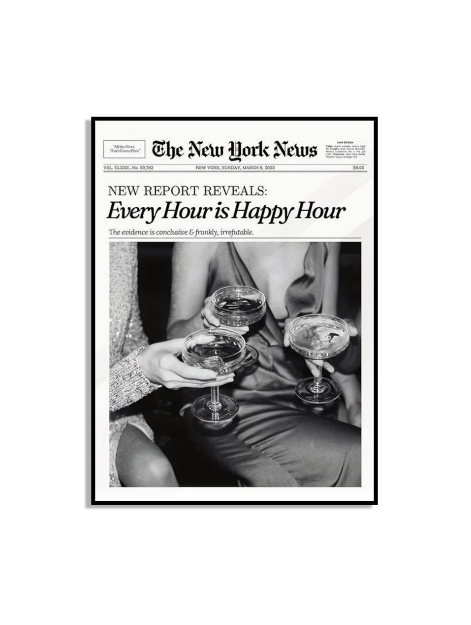 Happy Hour Vegg Plakat