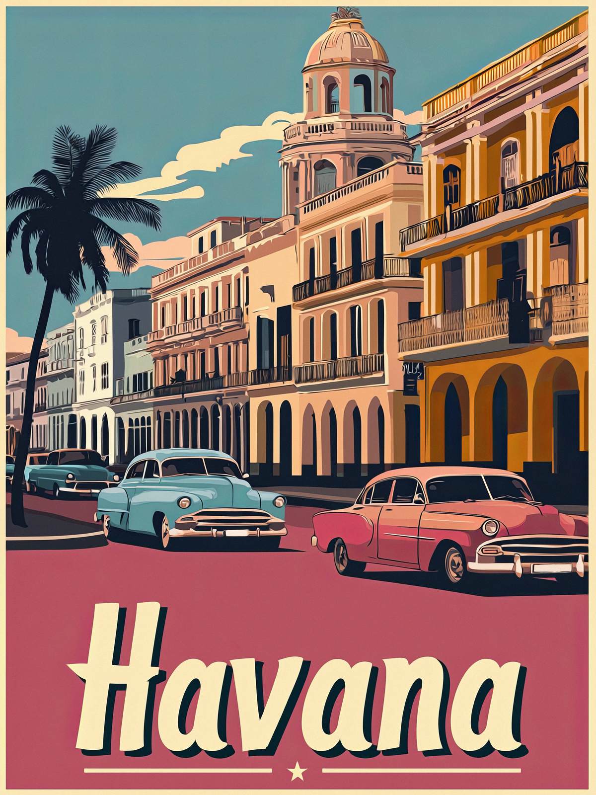Plakat - Havana Bylandskap