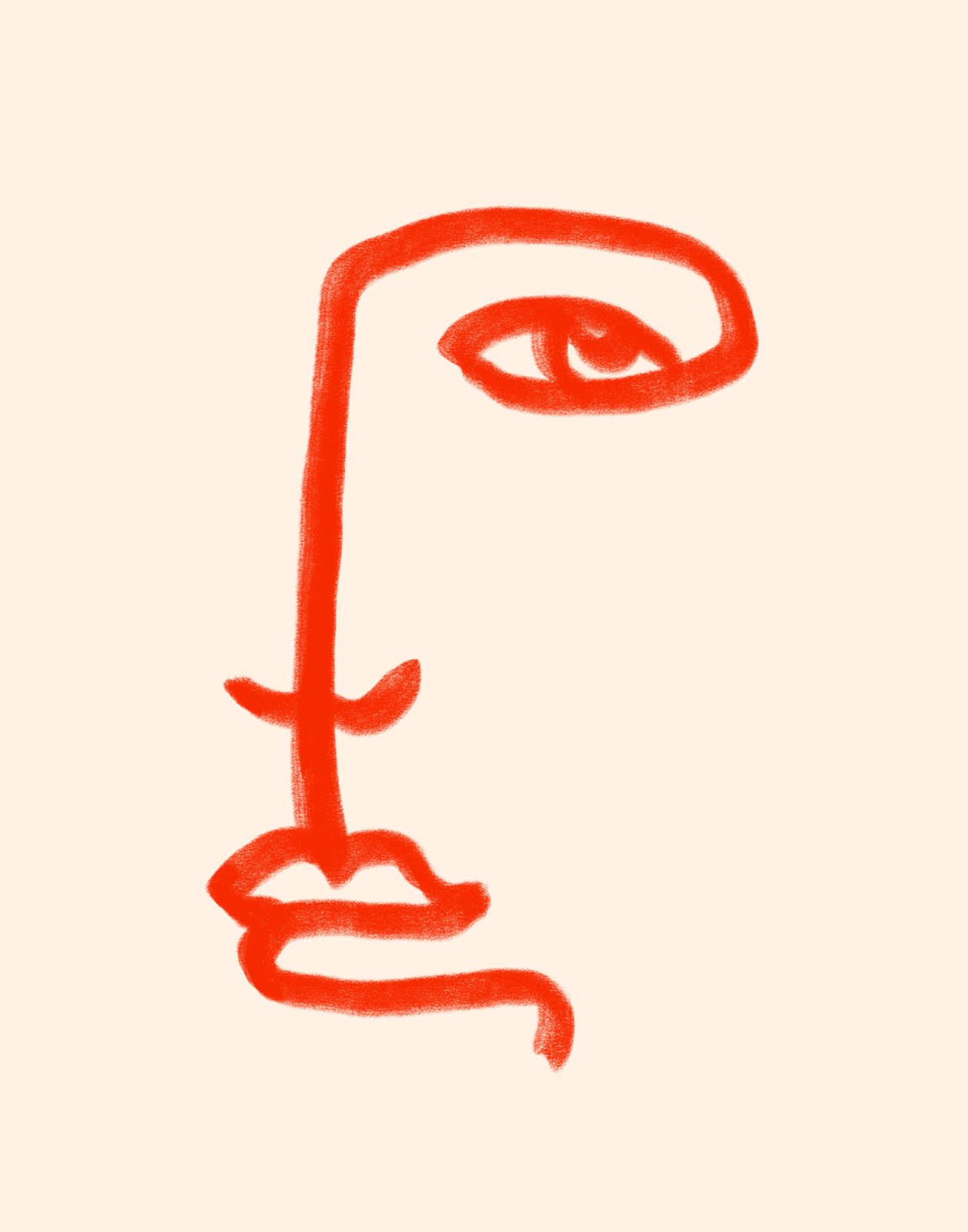 Plakat - Abstrakt Ansikt