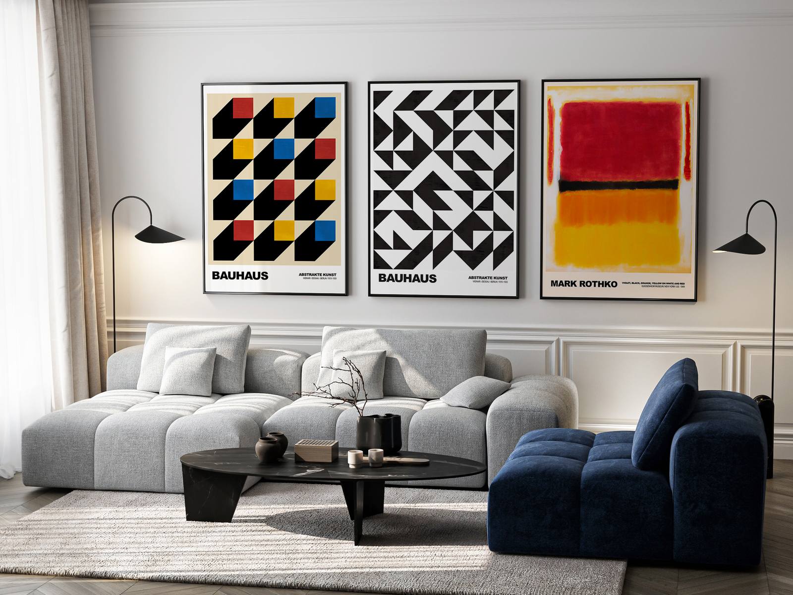 Plakat - Bauhaus og Mark Rothko / Sett av 3