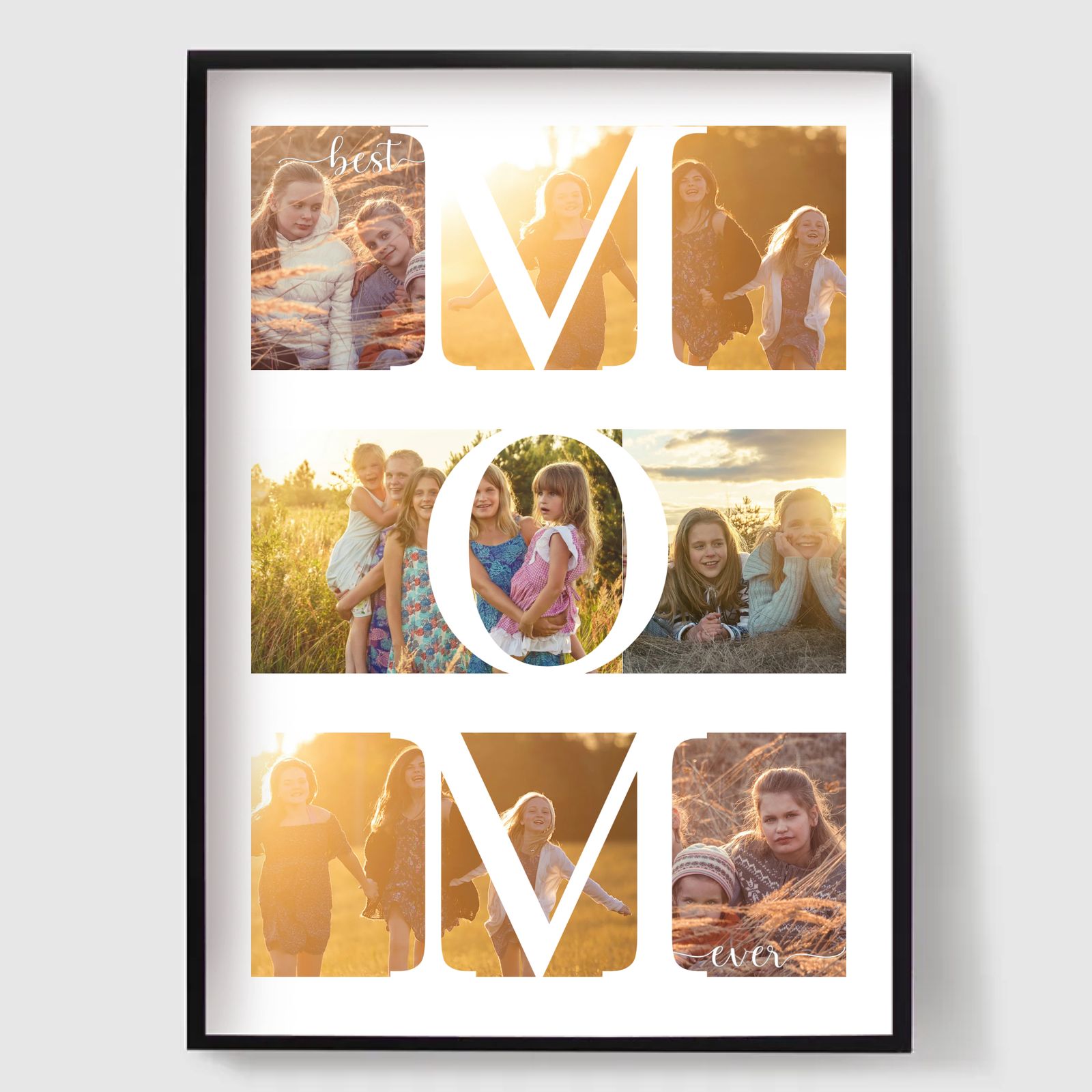 'Personlig Plakat – Beste M O M noensinne - 6 Bilder'
