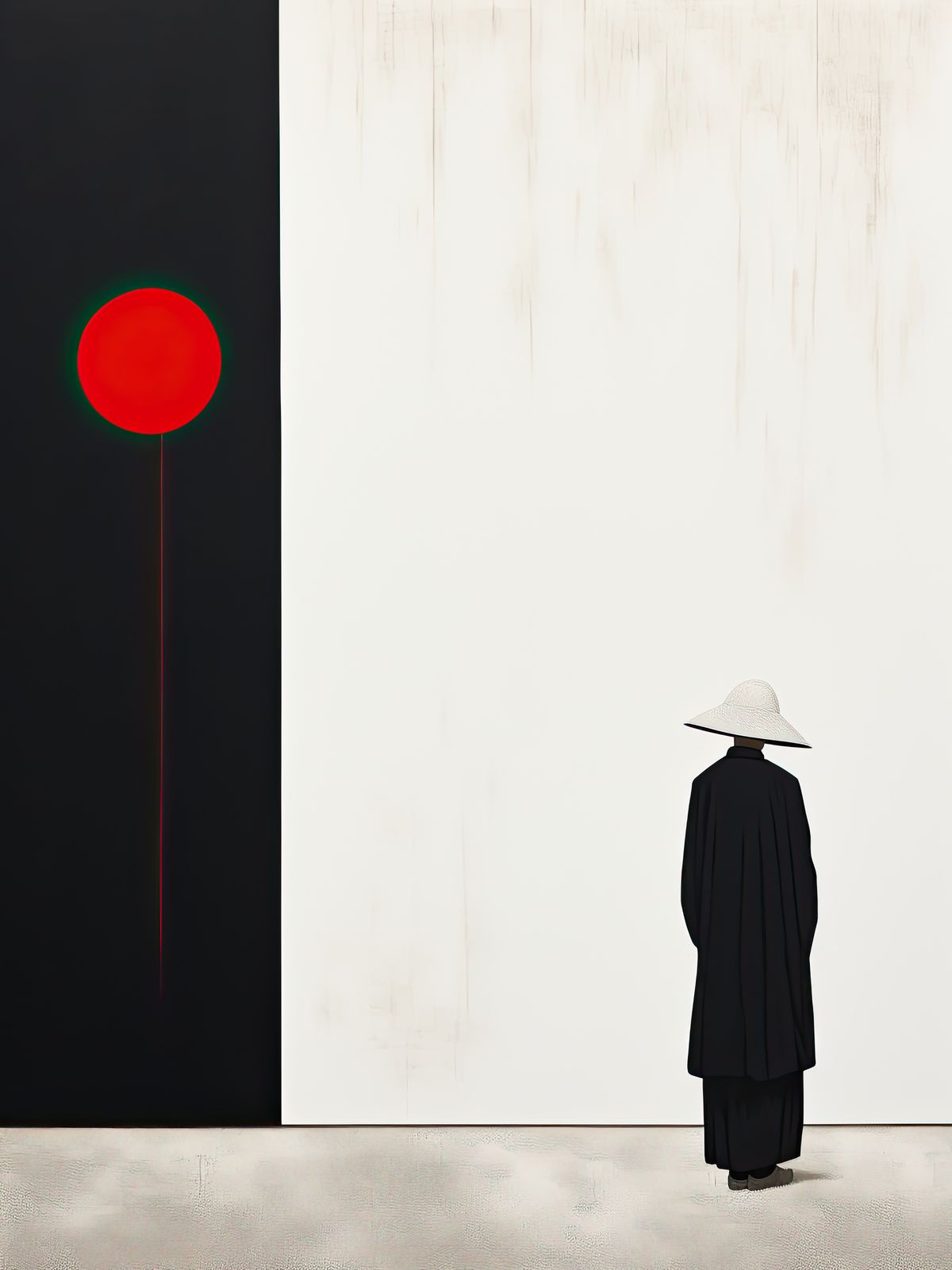 Plakat - Minimalistisk Rød Sol