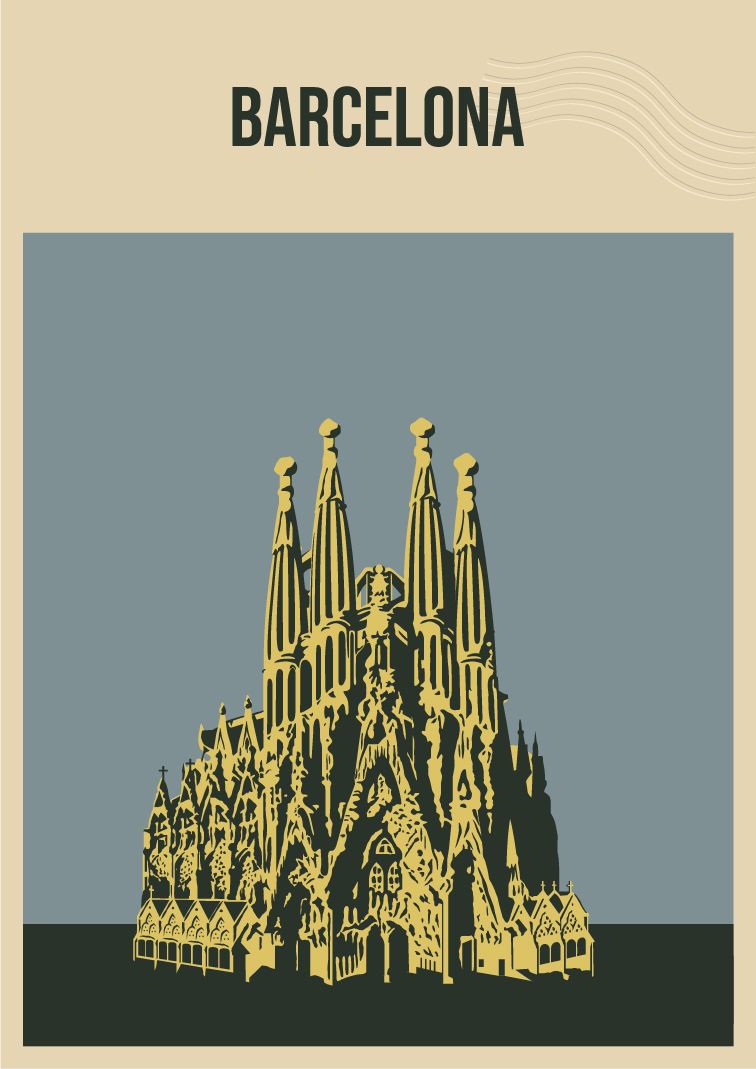 Barcelona Veggplakat