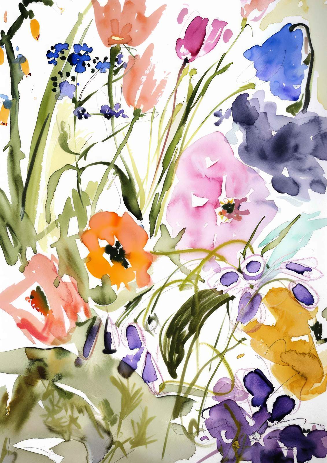 Plakat - Blomstervannfarge
