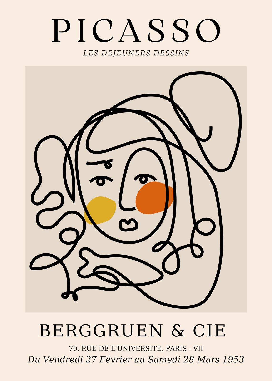 Plakat - Les Dejeuners Dessins av Picasso